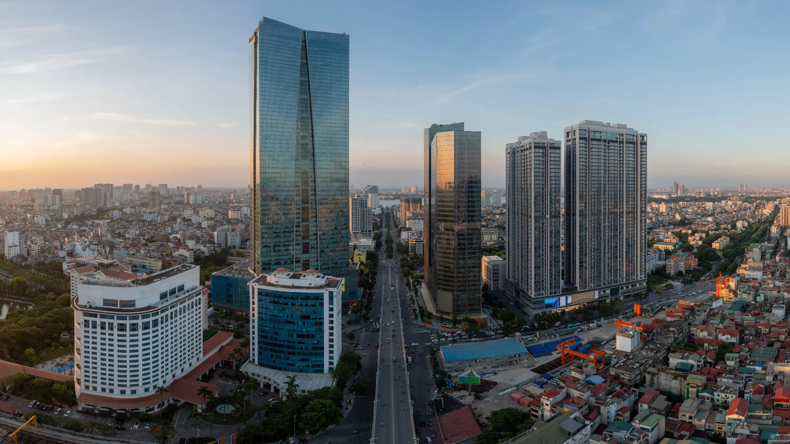 Aerial view of Hanoi skyline