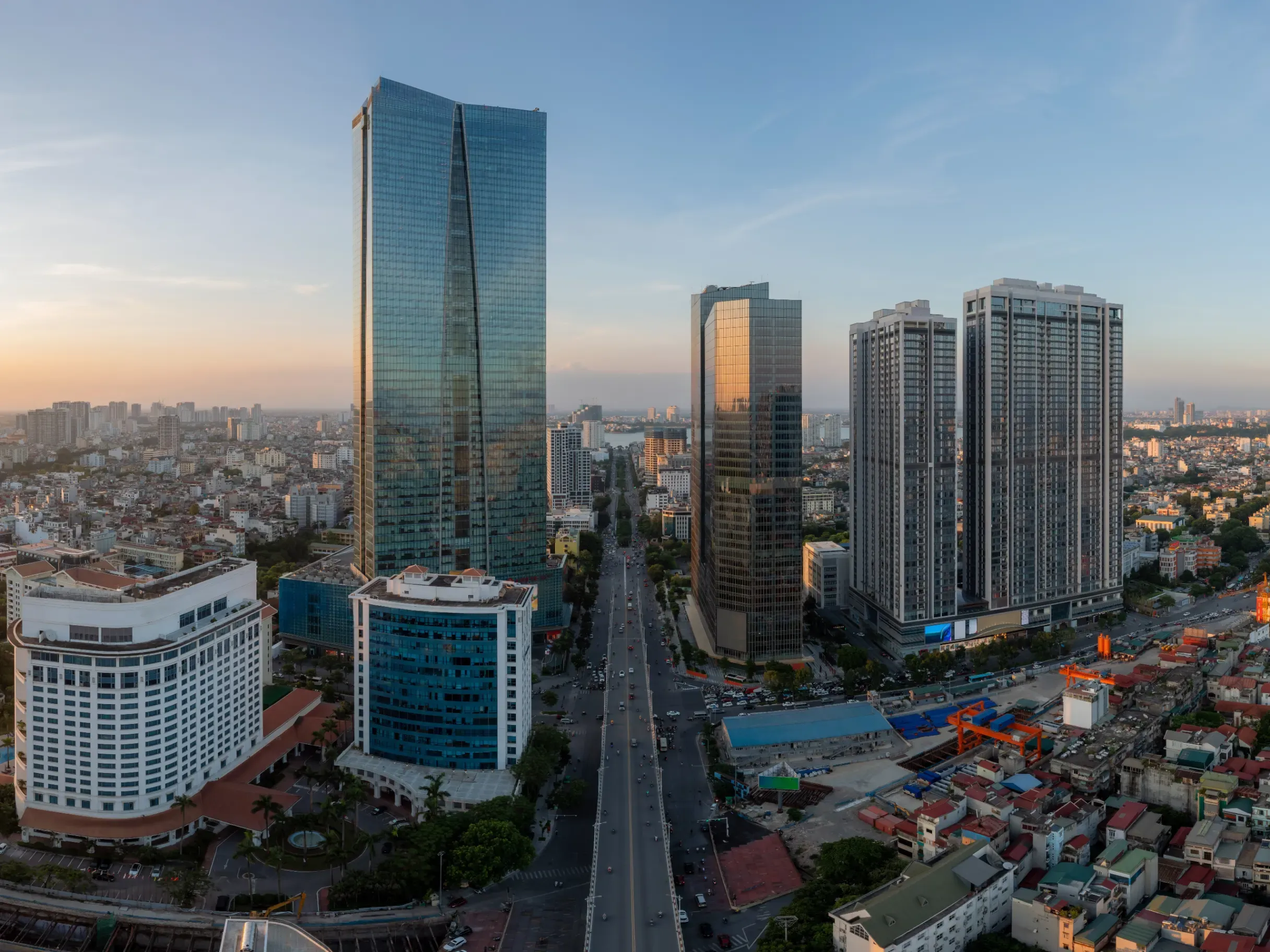 Aerial view of Hanoi skyline