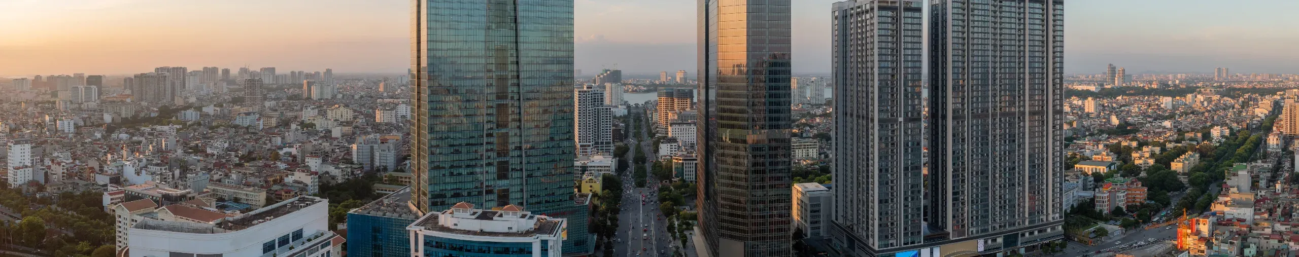 Aerial view of Hanoi skyline
